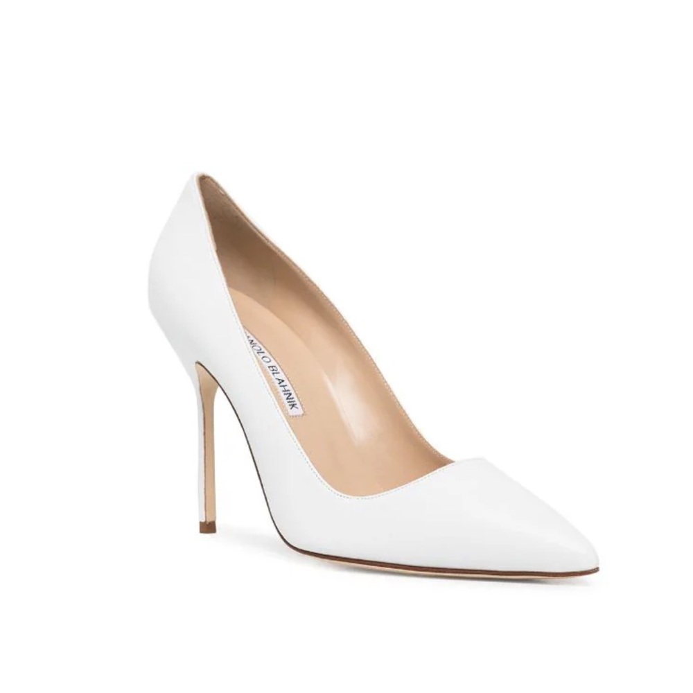 Manolo Blahnik White Heels